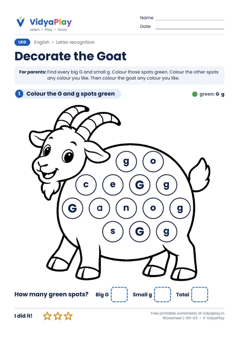 Decorate the Goat worksheet preview