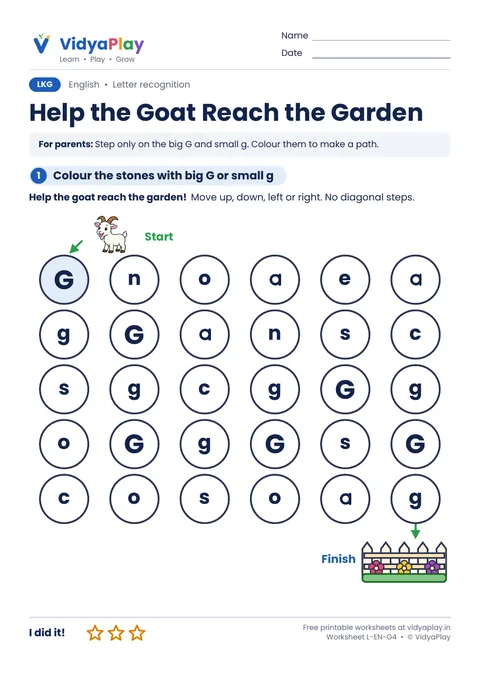 Help the Goat Reach the Garden worksheet preview