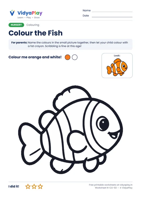 Fish colouring page
