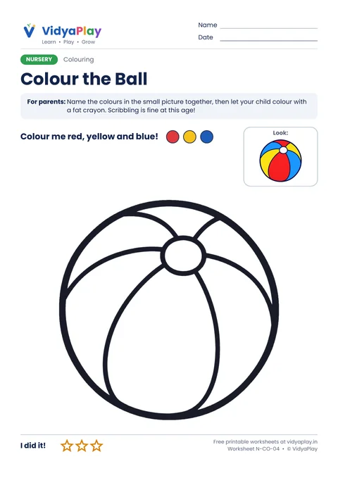 Ball colouring page